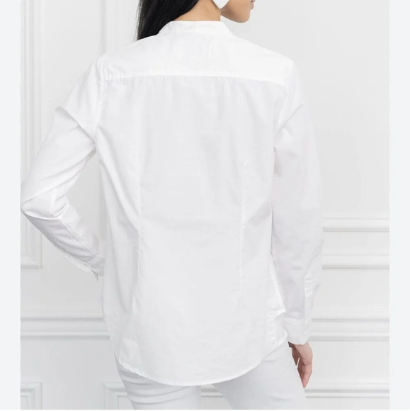 The Shirt Rochelle Behrens New White Tassel Cotton Button Front Shirt Size XL - Picture 3 of 11